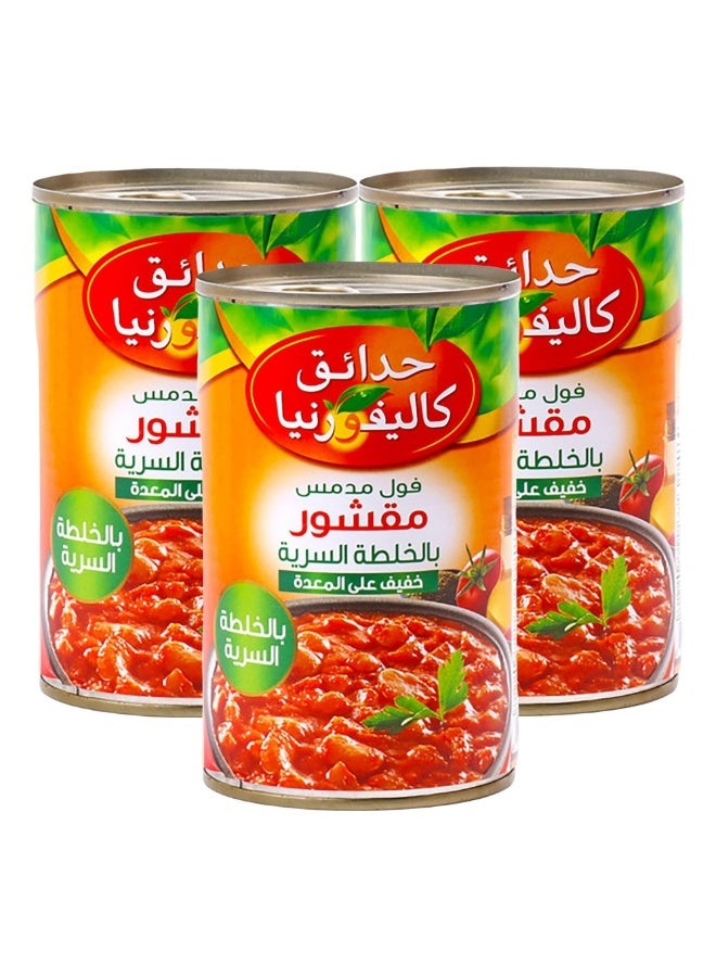 California Garden Peeled Foul With Secret Recipe, 450g × 3 