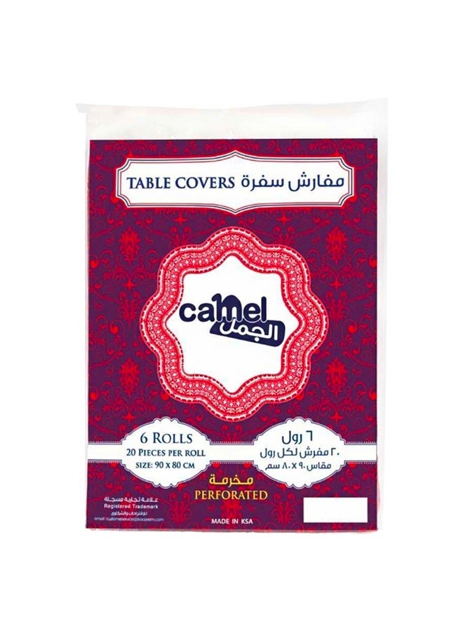 camel - Table Covers, Size 90x80cm, 6 Rolls+1 Free - Image 1