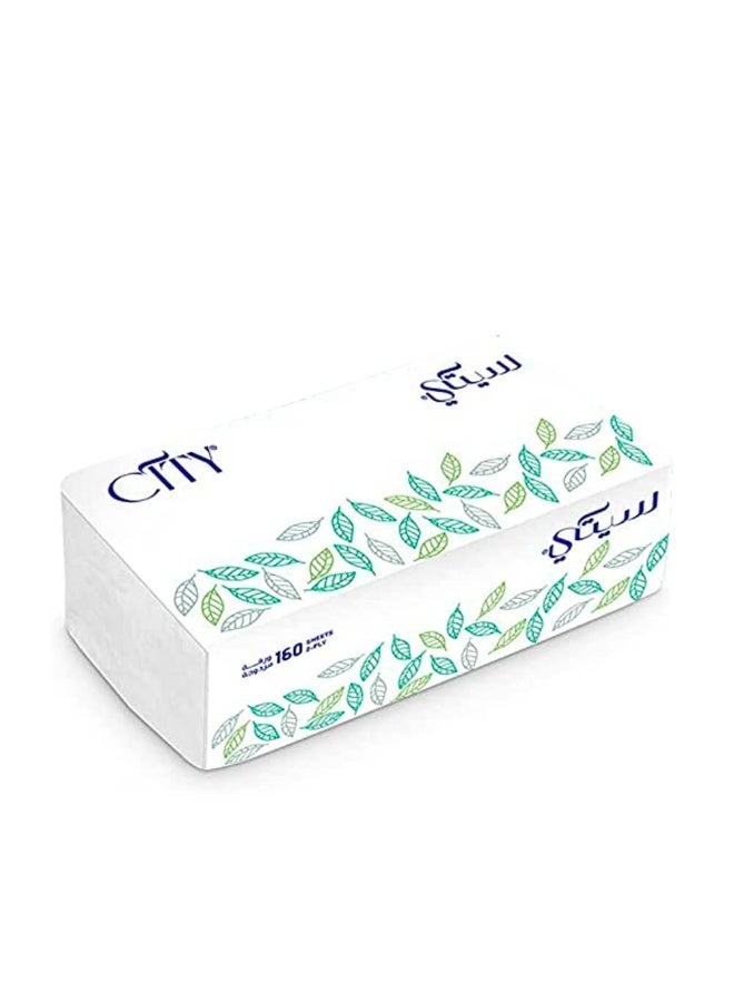 سيتي - City Facial Tissues, 160 Sheets - Image 1