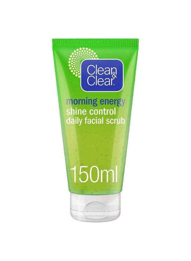 CLEAN & CLEAR Clean & Clear Morning Energy Shine Control Daily Facial Scrub, 150ml 150ml 