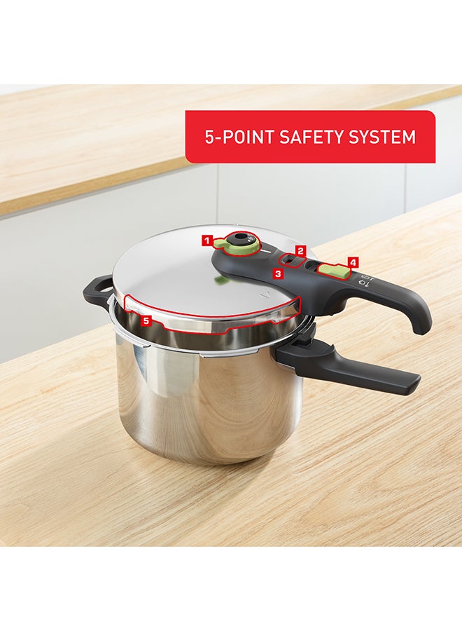 TEFAL Secure Trendy 6L+4L Pressure Cookers Set | Fast Cooking | Attractive Design | 2 Programs | Safe | Induction Compatible | 2 Years Warranty | P2584300 Stylish with a touch of color 4, 6Liters - Image 5