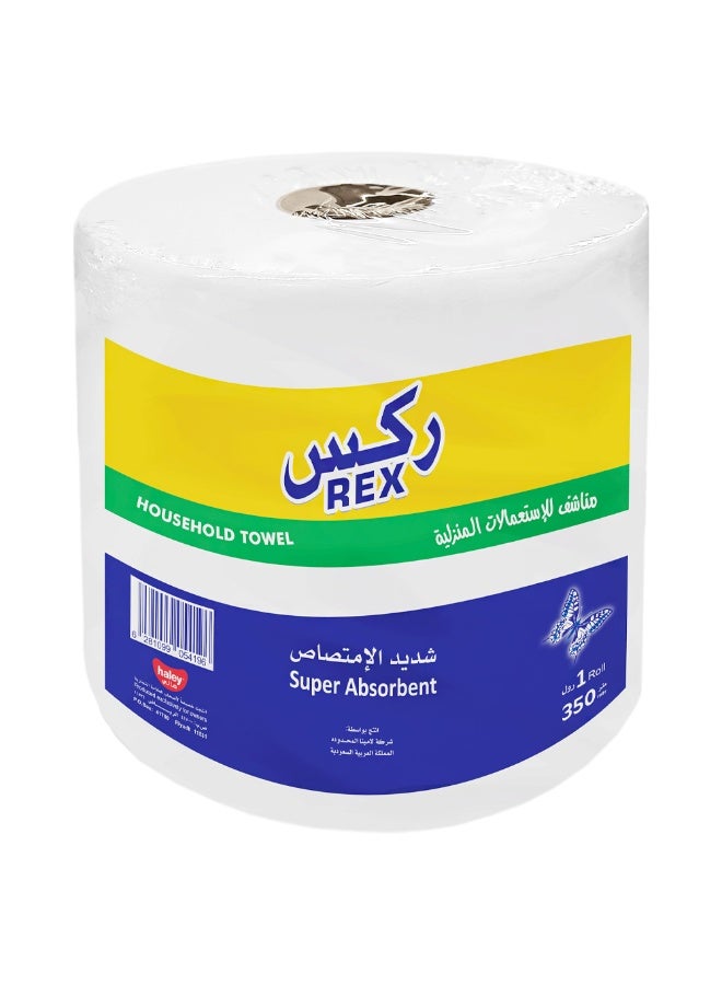 ركس لفافة مناديل ورقية منزلية من ركس، فائقة الامتصاص، 350 متر