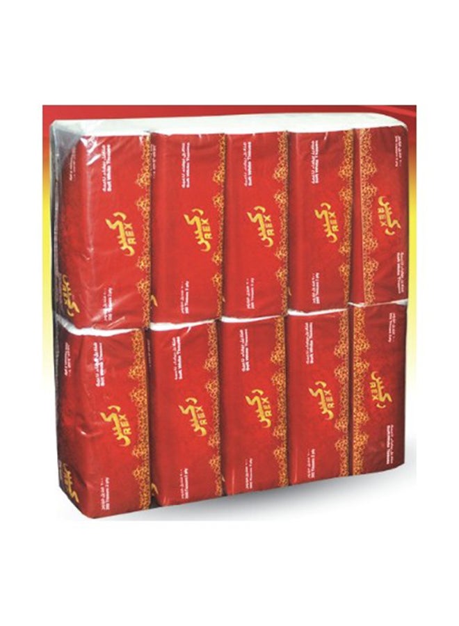 ركس مناديل ركس الناعمة البيضاء، 180 منديل × 10