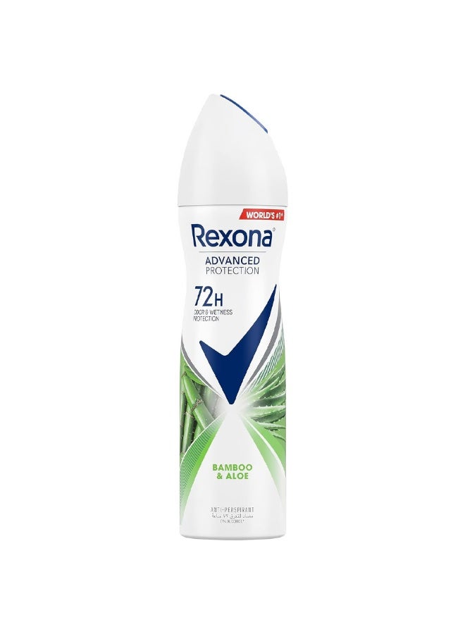 Rexona Women's Antiperspirant Spray Bamboo and Aloe Vera, 150 ml 