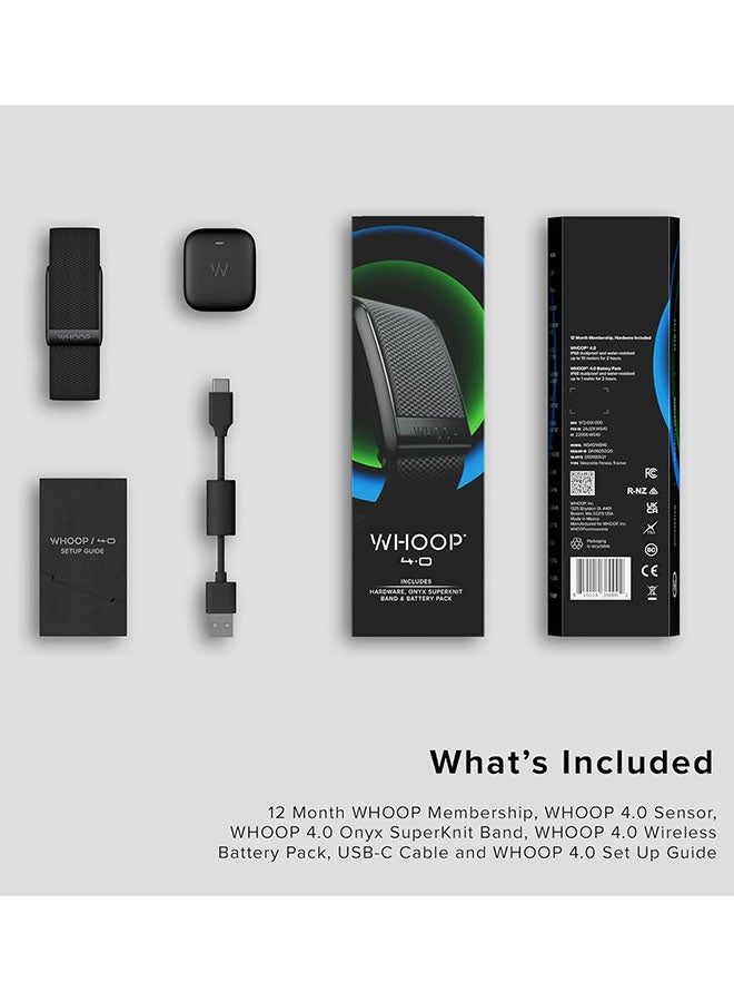 وهووب الإصدار 4.0 مع اشتراك لمدة 12 شهرًا - متتبع الصحة واللياقة البدنية والنشاط الذي يمكن ارتداؤه - المراقبة المستمرة وتحسين الأداء وتتبع معدل ضربات القلب - تحسين النوم والإجهاد والتعافي والعافية باللون الأسود - Image 3
