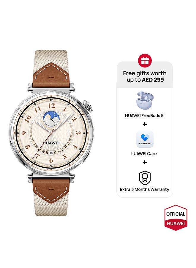 HUAWEI - Watch GT5 41mm Smartwatch, upto7 Days Battery Life, ,Sharp-Edged Design Watch, iOS & Android Compatible, Care+, 3 Month Extra Warranty + Gifts Brown - Image 1