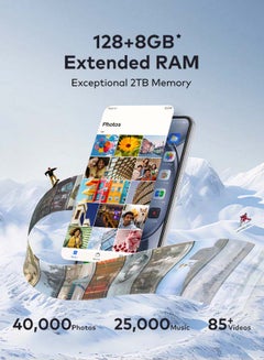 ITEL A80 Dual SIM Glacier White 4+4GB RAM 128GB 4G - Middle East Version  - Image 3