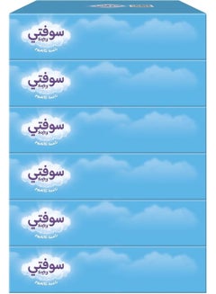 سوفتي Facial Tissues, 2Ply, 4+2 Pieces, 70Tissues 