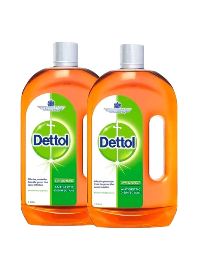 Dettol Original Anti-Bacterial Antiseptic Disinfectants, 1Liter × 2 YELLOW 