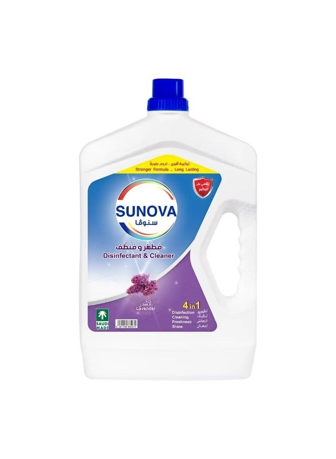 Sunova 4 in 1 Disinfectant & Cleaner, Lavender Scent, 3 Liter white - pnsku/N70111122V/45/_/1727695141/e0364e13-c024-4eab-9b44-363b27c62d58