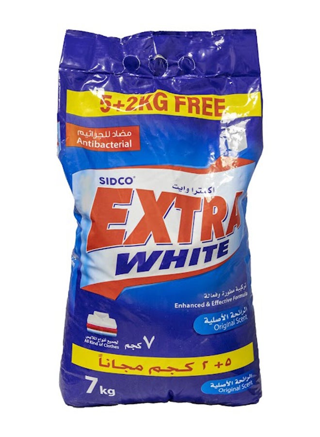 EXTRA WHITE White Detergent Powder Original Scent , 5KG + 2KG  - Image 1