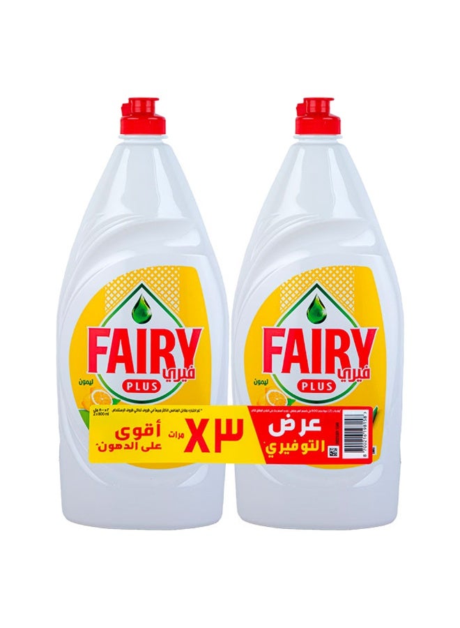 فيري - Fairy Plus Soap With Lemon, 800 ml × 2 - Image 1