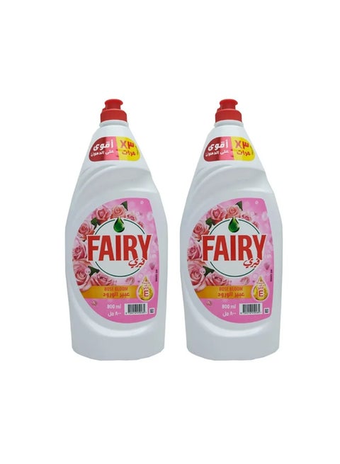 Fairy Dishwashing Liquid, Rose Bloom, 2 × 800ml