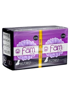 Fam Fam Extra Thin Night Feminine Pads with Wings, 14 Pads 