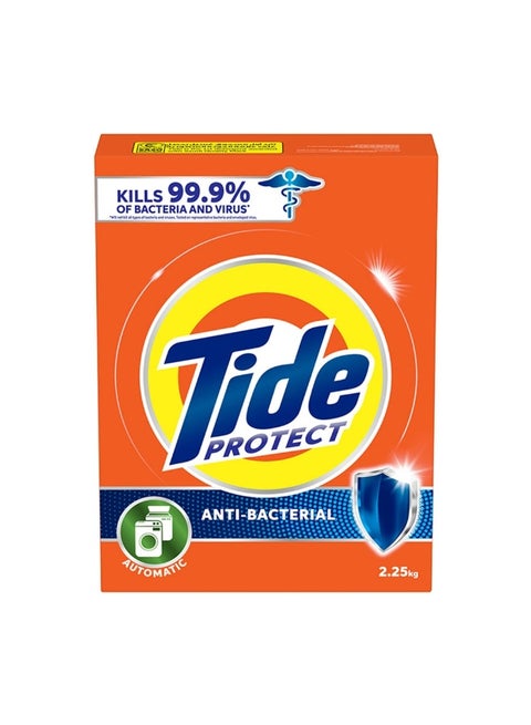 Tide Protect Anti-Bacterial Laundry Powder Detergent, Automatic, 2.25kg