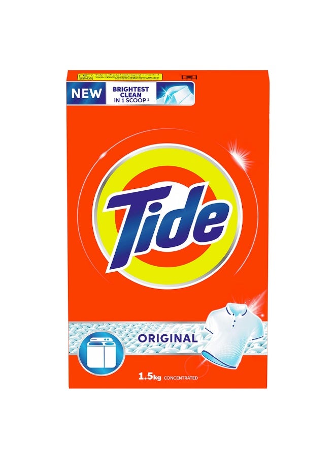 Tide Concentrated Laundry Powder Detergent, Original Scent, Manual Wash, 1.5 kg - pnsku/N70111227V/45/_/1726479039/81b4b010-b51a-42fd-81f4-9d1cbe973518