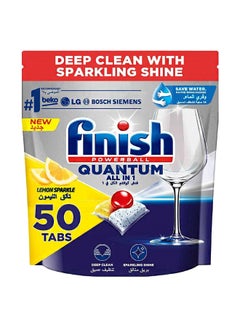 فنيش Quantum Lemon Dishwasher Detergent Tablets, 50 Tablets 