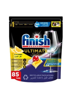 فنيش Ultimate All in One Lemon, 85 Pieces 