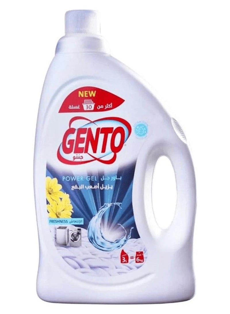 Power Laundry Detergent Gel , Automatic , Fresh Scent , 3L