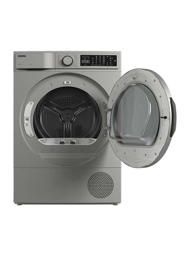 فيستل مجفف فيستل – 8 كجم – مكثف – 15 برنامج – تركي – فضي – TDH8SPT3DS TDH8SPT3DS - Image 2