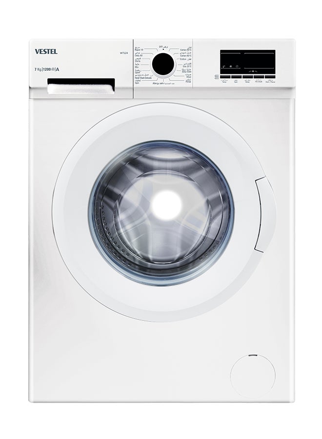 Vestel Front Loading Washing Machine, 7 kg, Turkish, White W7124 W7124 White - Image 1