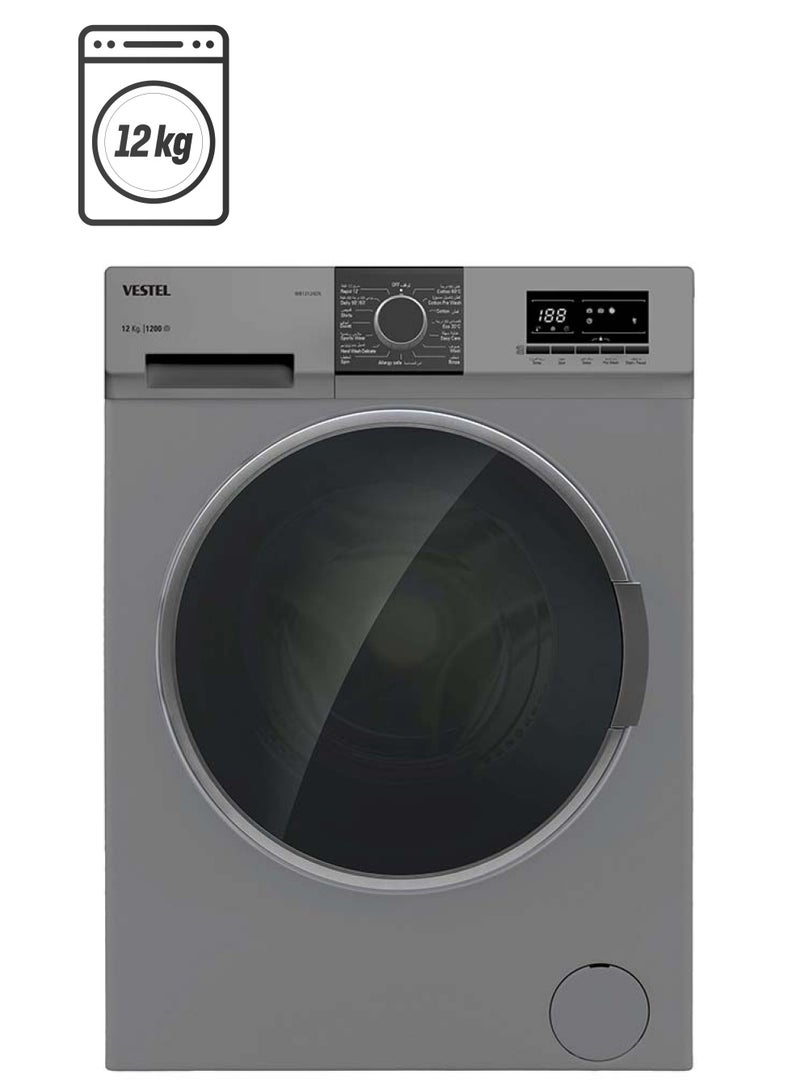 Vestel Front Loading Washing Machine, 12 kg, Turkish, Silver WB12124DS WB12124DS Sliver - Image 1