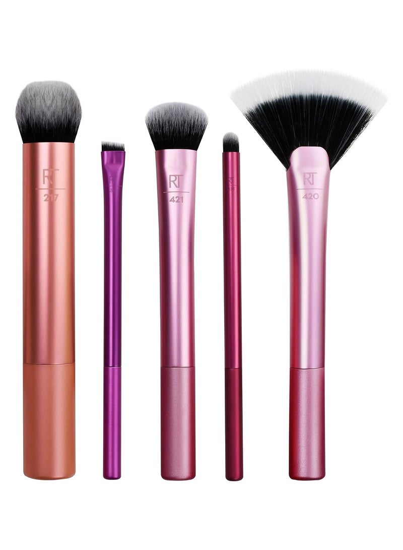 REAL TECHNIQUES - Artist Essentials Complete Face Makeup Brush Set For Makeup Artist Inspired Looks Multicolor - Image 1