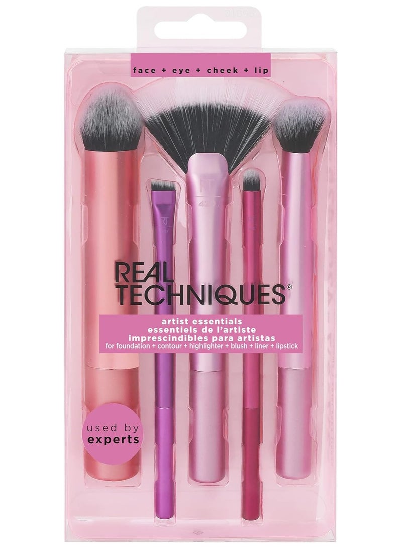 REAL TECHNIQUES - Artist Essentials Complete Face Makeup Brush Set For Makeup Artist Inspired Looks Multicolor - Image 1