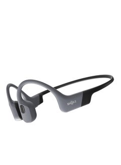OpenSwim Pro - Open-Ear Bluetooth Headphones & 32GB MP3 Player, IP68 Waterproof, Bone Conduction Headphones, Secure Fit for Workouts, Running and Swimming, Built-in Microphone, App Grey