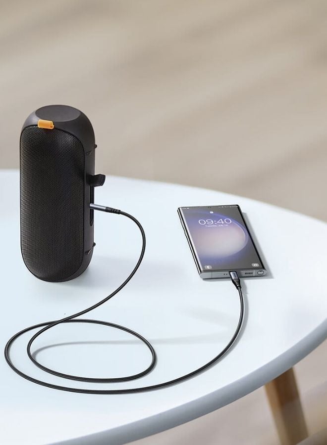 Joyroom USB C to 3.5mm Cable DAC Type C to 3.5mm Headphone Adapter Audio Male Jack Plug Cable Car Stereo - 1.2M Black - Image 3