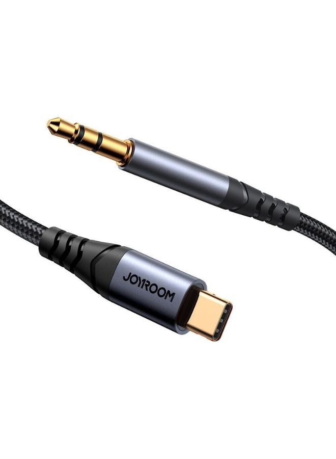Joyroom USB C to 3.5mm Cable DAC Type C to 3.5mm Headphone Adapter Audio Male Jack Plug Cable Car Stereo - 1.2M Black - Image 2