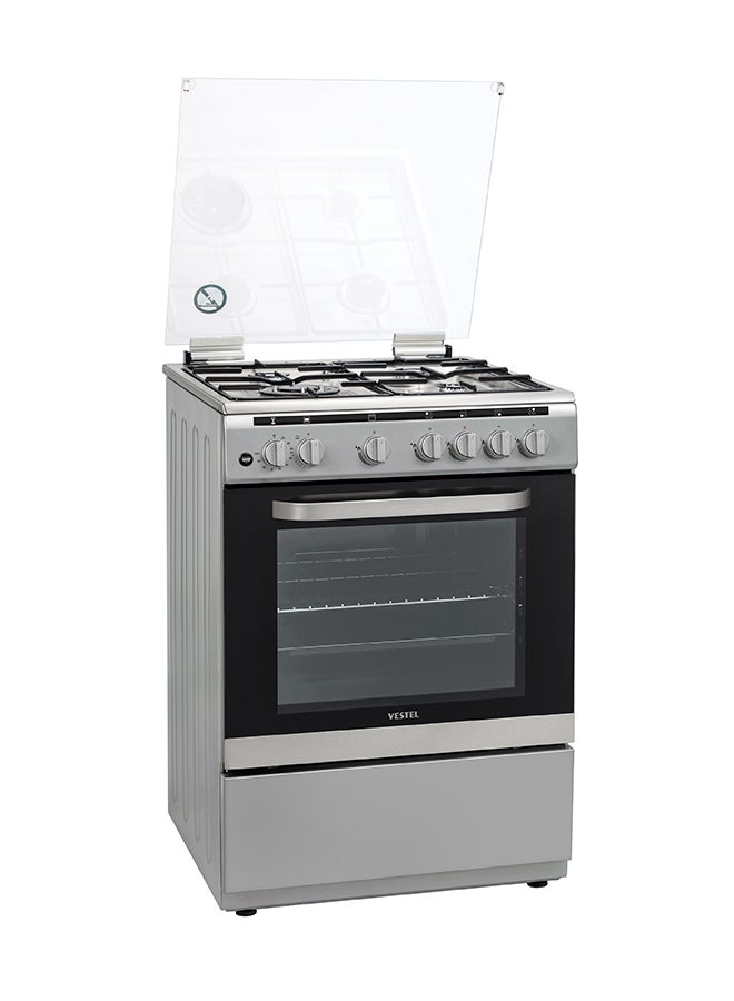 VESTEL Vestel Gas Oven 60x60, Light Grate FG6P4089NX FG6P4089NX Sliver