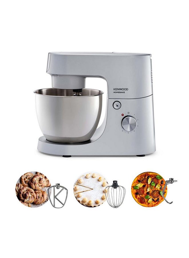 KENWOOD - Kenwood Homebake KHH01.000SI - 1400W 5L Silver Mixer Stand 5.2 L 1400 W KHH01.000SI silver - Image 1