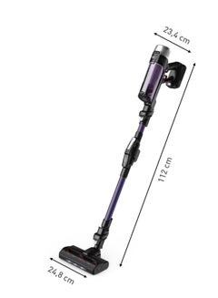 تيفال XForce Flex 9.60 Cordless Vacuum Cleaner, Allergy Model, Strong Constant Suction Power, Long-Lasting Battery, Flex Tube System, Automatic Suction Power Adjustment by Floor Type 0.44 L 500 W TY2039HO Purple  - Image 4