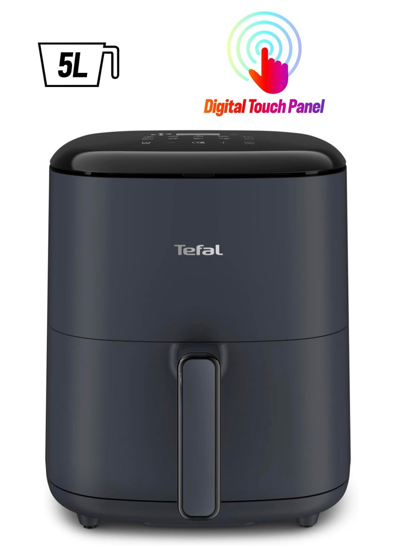 Tefal - Air Fryer | Easy Fry Max 5L Air-fryer | Serves Up to Six People | Healthy and Delicious Meals in No Time | Saves Time and Energy | Digital Control Panel | 10 Auto Cooking Programs | 5 L 1500 W EY245B40 Grey - Image 1