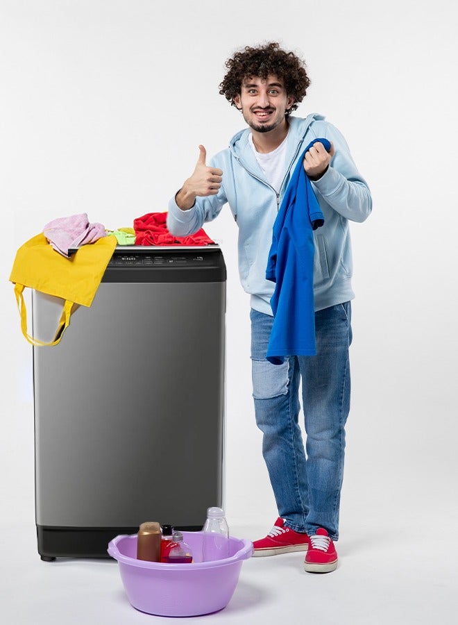 SREEN Washing Machine - Top Load - 9 KG -  Silver - SRWM-9K-D3K-TAS 322 kW SRWM-9K-D3K-TAS Silver - Image 2