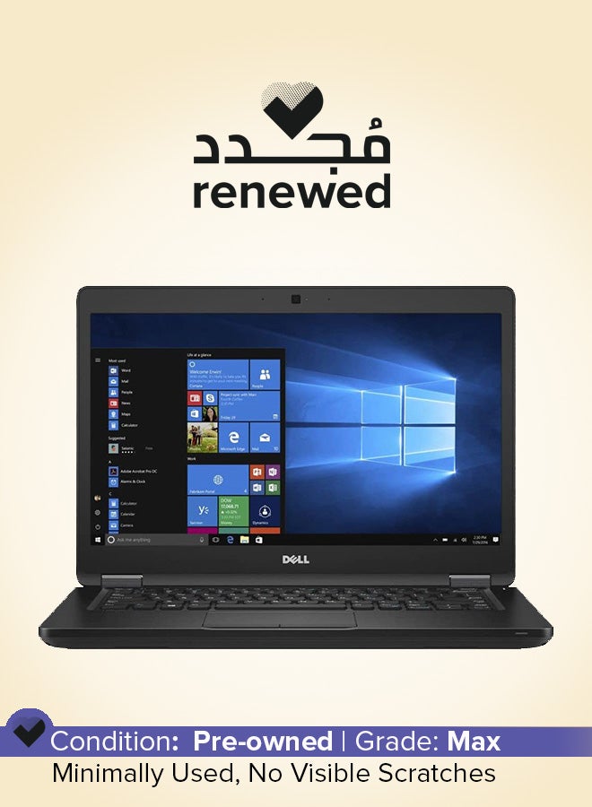 DELL Renewed - Latitude 5480 Laptop With 14-Inch Display,Core i7/6th Gen/Dual Core/NIVIDIA 2GB Graphics/8GB RAM/256GB SSD/Windows 10 Home English Black  - Image 1