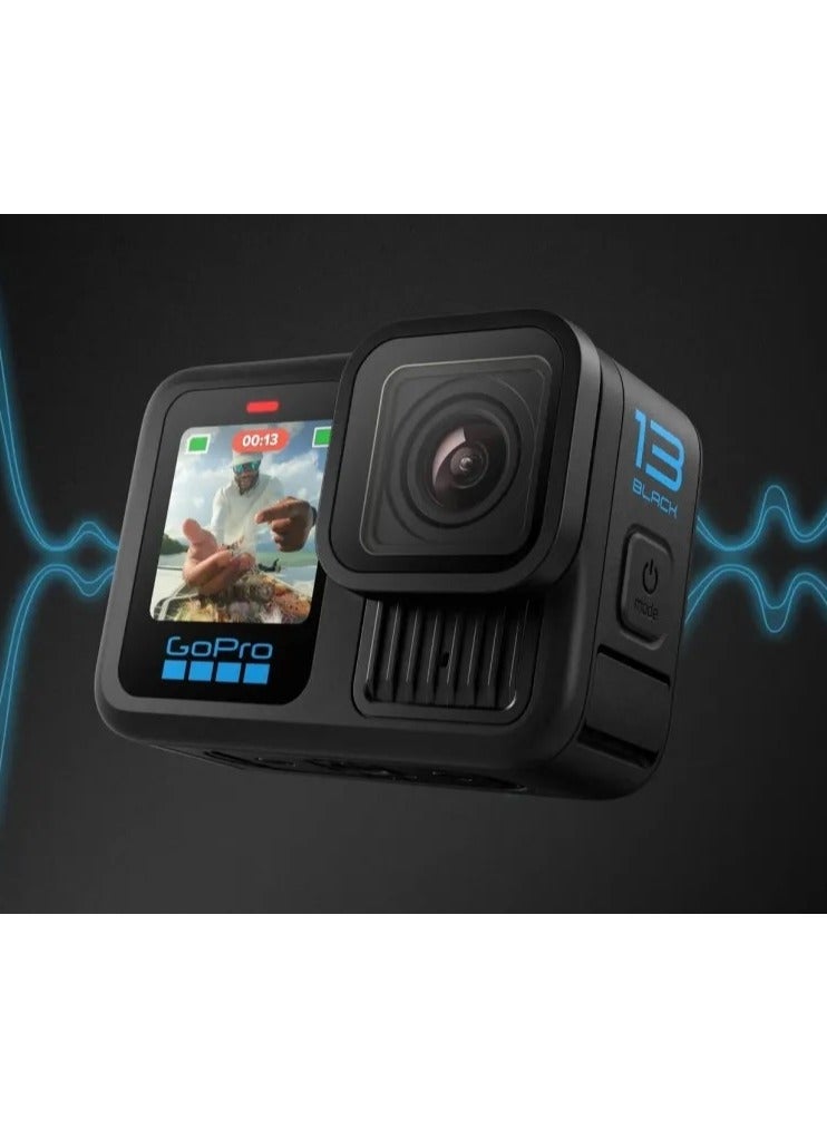 جو برو - كاميرا HERO13 Black - كاميرا أكشن مقاومة للماء مع فيديو بطيء الحركة 8x، بدقة 27 ميجابكسل مع أداء محسّن، HDR، مستشعر صور 1/1.9 بوصة، بث مباشر، كاميرا ويب، تثبيت صورة HyperSmooth 6.0 - Image 1