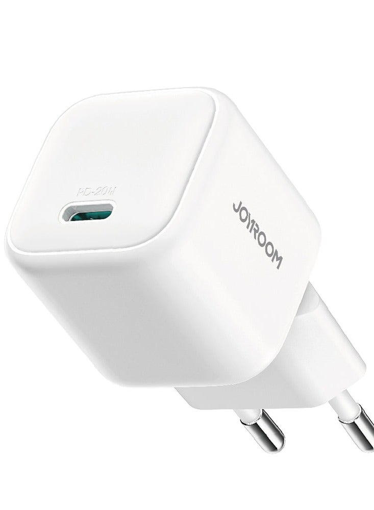 JOYROOM - JR-TCG08 GaN PD20W mini Charger (EU) White - Image 1