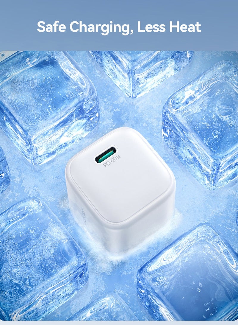 JOYROOM - JR-TCG08 GaN PD20W mini Charger (EU) White - Image 1