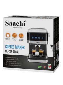 ساتشي Coffee Maker With 20 Bar High Pressure Pump 1 ml 1 W NL-COF-7065-BK Black  - Image 3