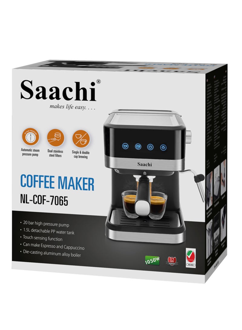 ساتشي Coffee Maker With 20 Bar High Pressure Pump 1 ml 1 W NL-COF-7065-BK Black  - Image 3