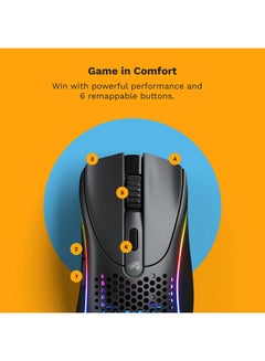 جلوريوس Glorious - ماوس ألعاب لاسلكي ضوئي RGB طراز D 2 مزود بـ 6 أزرار قابلة للبرمجة - أسود غير لامع  - Image 5