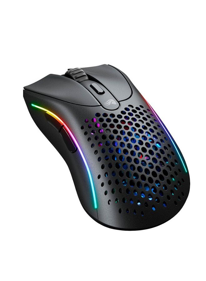 جلوريوس - Glorious - ماوس ألعاب لاسلكي ضوئي RGB طراز D 2 مزود بـ 6 أزرار قابلة للبرمجة - أسود غير لامع - Image 1