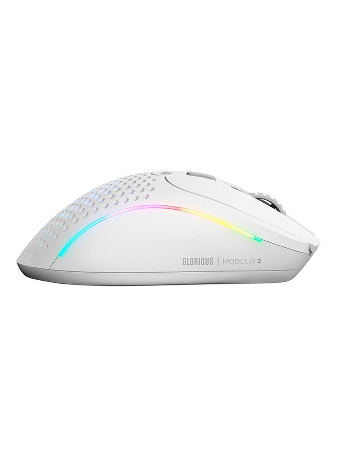 Glorious Gaming Model D 2 RGB Wireless Gaming Mouse - Superlight 66g, Upto 210 hr Battery Life, 26K Optical Sensor, 6 Programmable Buttons, 80 Million Clicks, FPS, Backlit Gaming Mouse - Matte White | GLO-MS-DWV2-MW  - Image 3