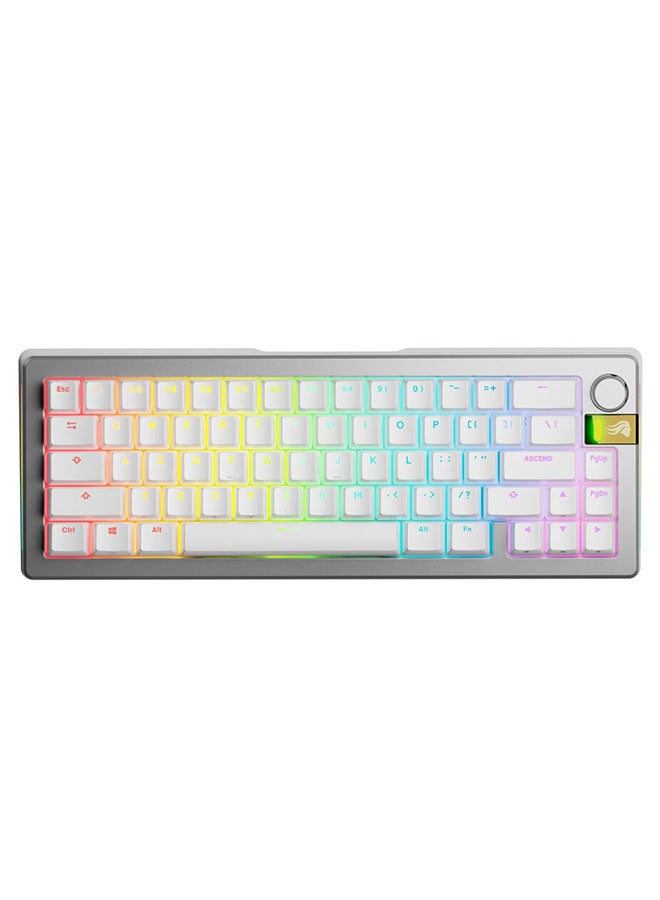 جلوريوس - Glorious GMMK 3 PRO HE Wireless Gaming Keyboard - Rapid Trigger, Hall Effect, 8K Polling, Adjustable Actuation, 65% Compact, Aluminum (Silver) - Image 1
