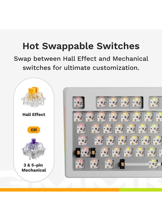 Glorious GMMK 3 Gaming Keyboard - HE Rapid Trigger, Hall Effect, 8K Polling, Hot-Swappable, 100% Full Size, Doubleshot PBT (White) - Image 2
