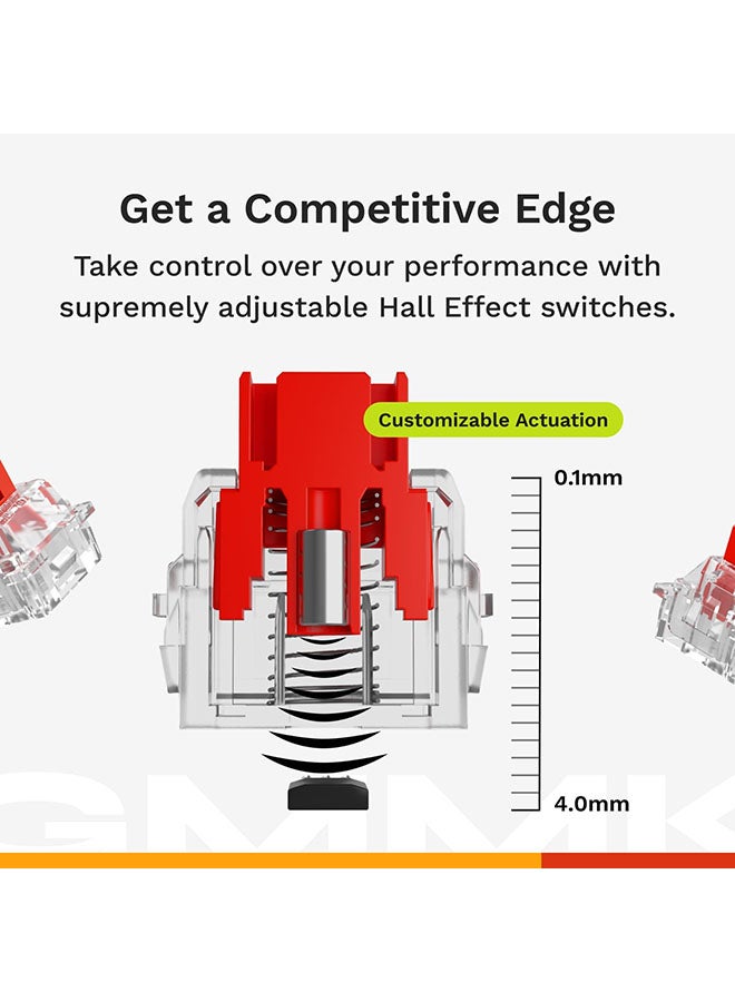 Glorious GMMK 3 Gaming Keyboard - HE Rapid Trigger, Hall Effect, 8K Polling, Hot-Swappable, 100% Full Size, Doubleshot PBT (White) - Image 4