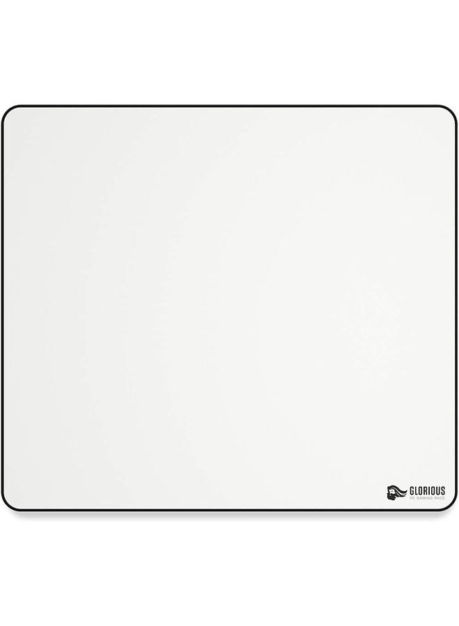 Glorious Glorious XL Heavy Gaming Mouse Mat/Pad - 5mm Thick, Stitched Edges, White Cloth Mousepad | 16"x18" (GW-HXL)  - Image 1