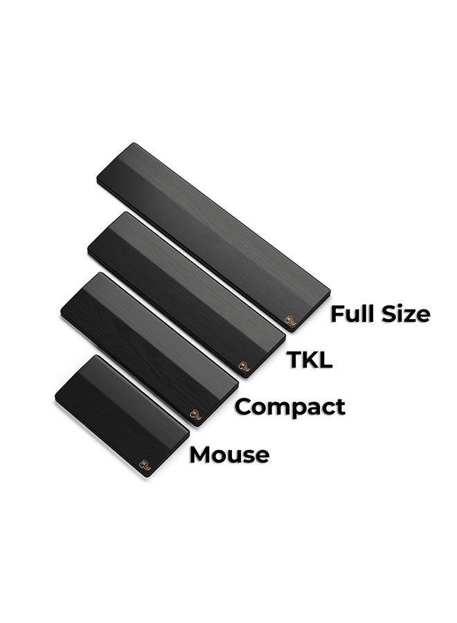Glorious Gaming Wooden Wrist Rest - Tenkeyless (Tkl) - Onyx/Black - Mechanical Keyboards Wood Ergonomic Palm Rest (Gv-87-Dark)  - Image 3